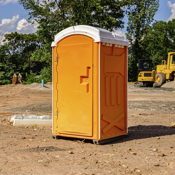 can i customize the exterior of the porta potties with my event logo or branding in Talcott